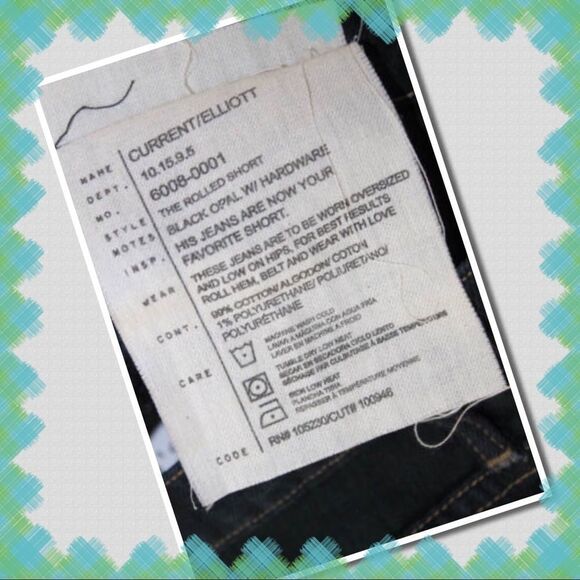 Current/Elliott “The Rolled” Denim Shorts 24 - Picture 5 of 6